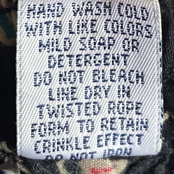 Vintage Sun River Black Kokopelli Western Boho Maxi Skirt Plus 1X Crinkle Rayon - Picture 8 of 8